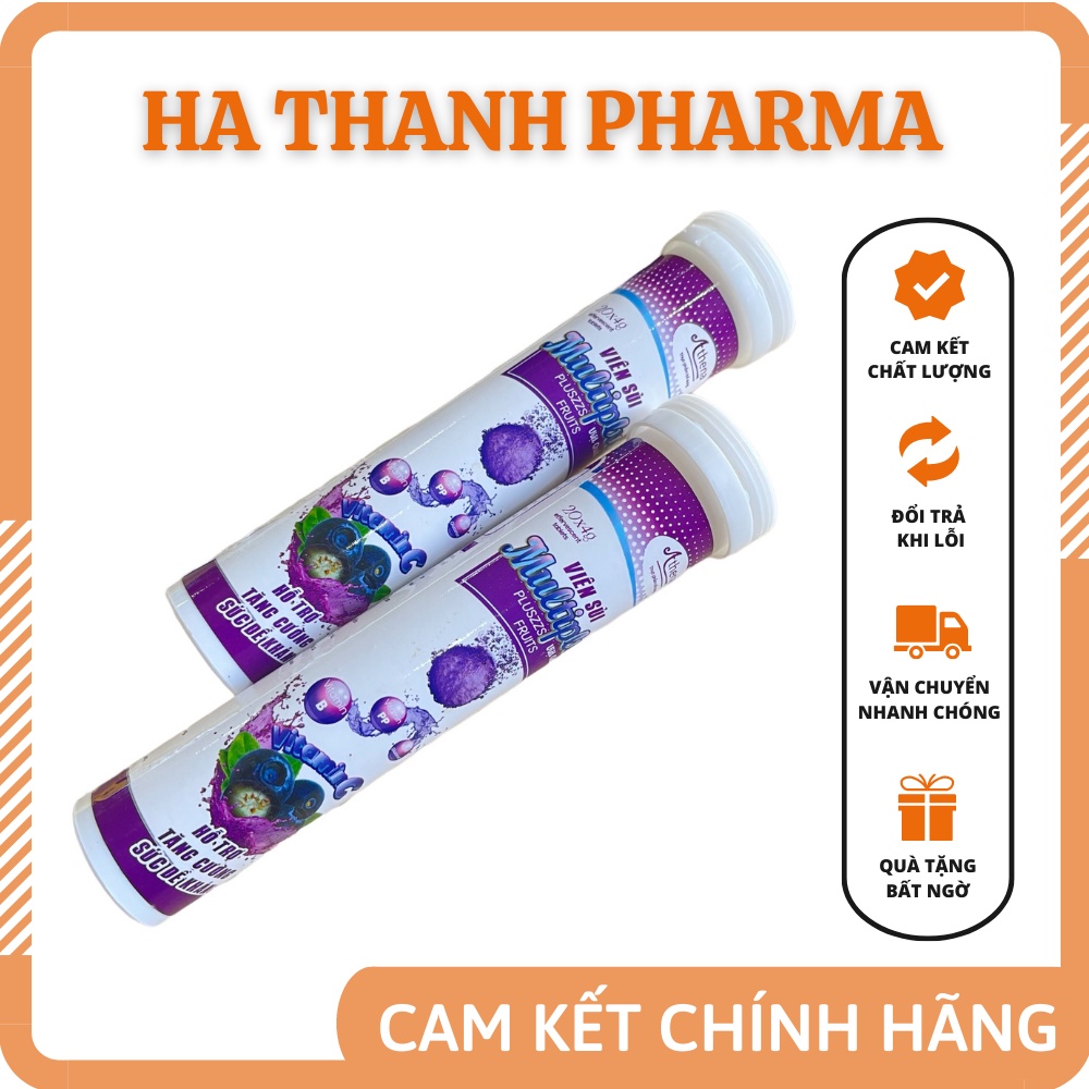 Viên Sủi Multivitamin Việt Quất Với Vitamin C, Inositol, Vitamin Nhóm B Cho Cơ Thể Sảng Khoái, Năng Động.