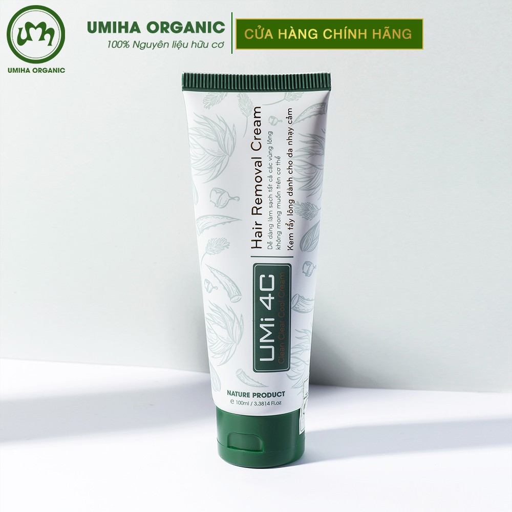 Triệt lông Nách vĩnh viễn UMIHA ORGANIC tại nhà hiệu quả với Mỡ trăn U Minh Hạ 10ml và Kem tẩy lông Umi 4C 100ml