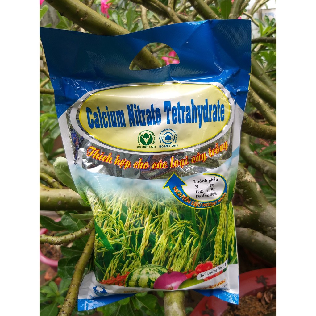 Phân Bón Calcium Nitrate (1kg), Siêu Canxi cải tạo đất, chống nứt trái