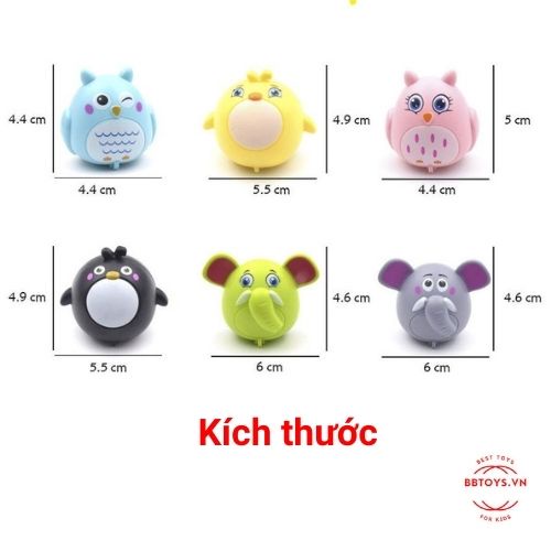 Đồ chơi mô hình quả trứng chứa 20 con vật dễ thương chạy bánh đà dây cót (BBTOYS: 68)