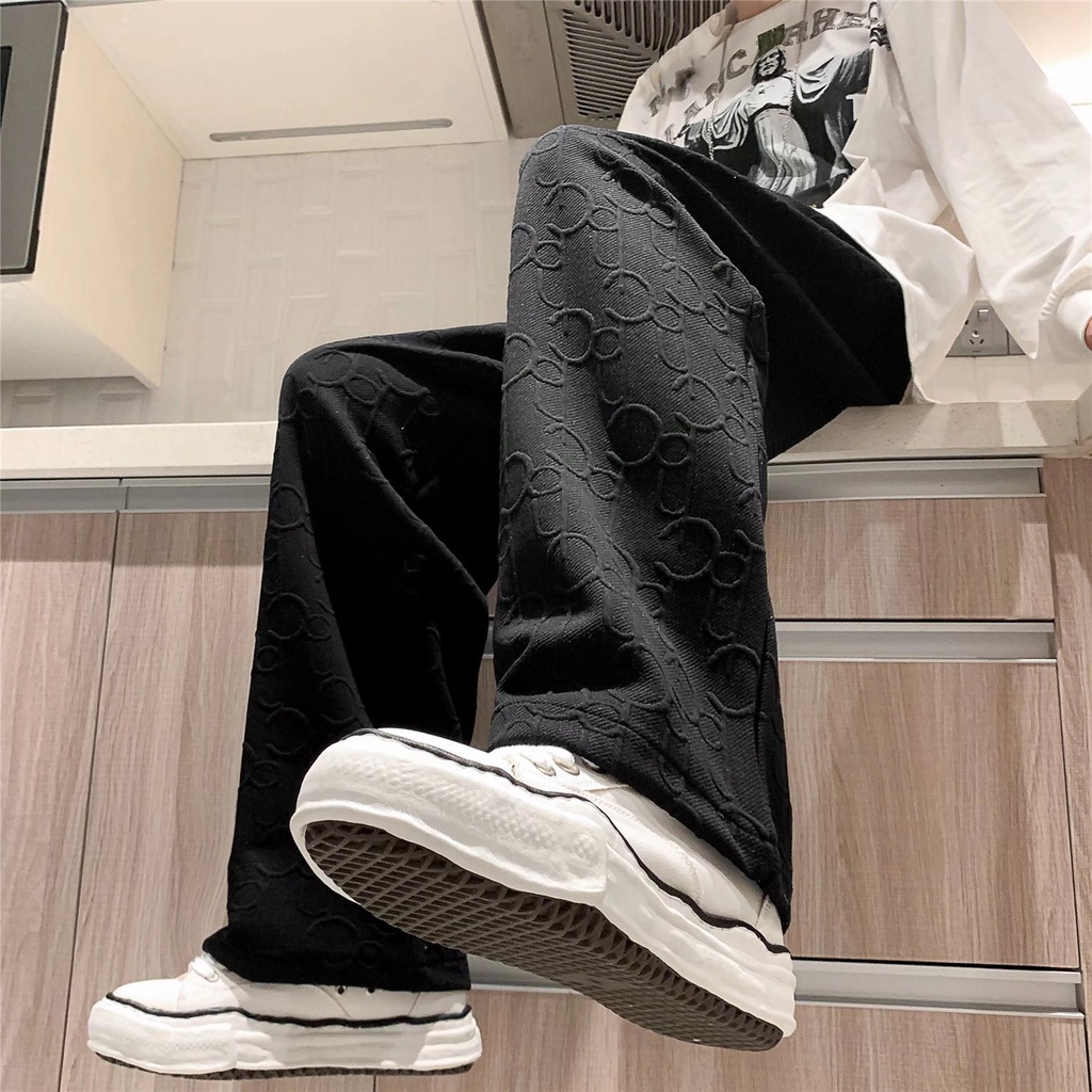 Quần harem ống rộng màu trơn thời trang xuân hè thoải mái dành cho nam