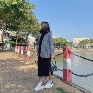 Áo blazer sọc caro Ulzzang (Có ảnh thật-hàng sẵn)