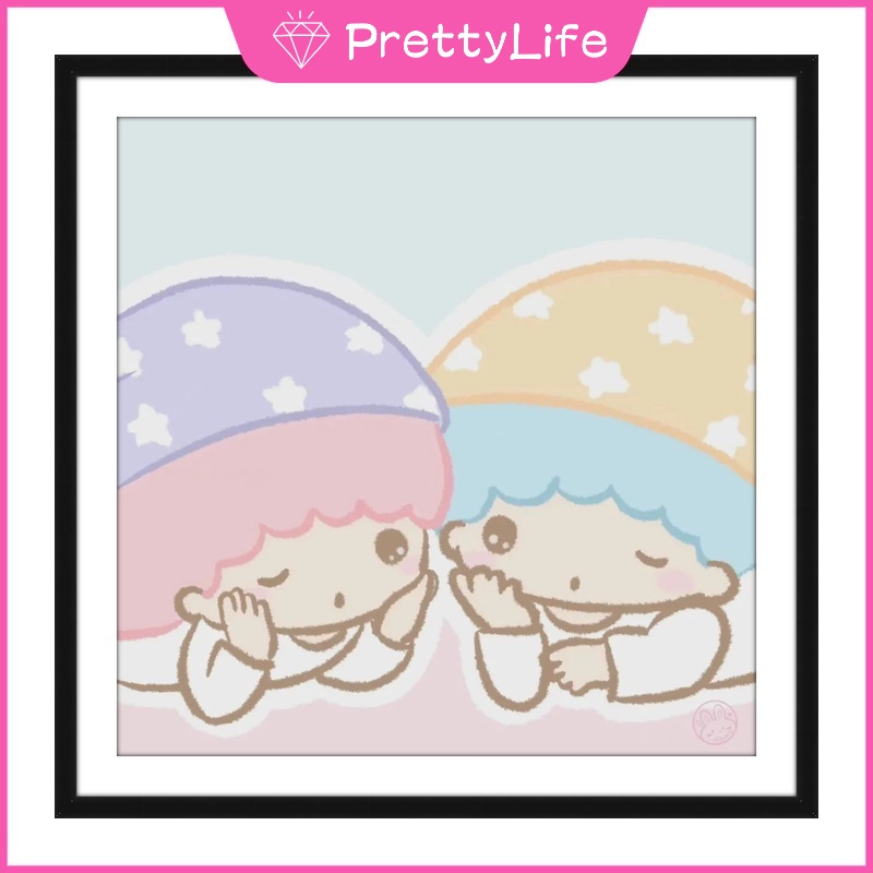 Bộ Tranh Đính Đá 5D Tự Làm Hình Mèo Hello Kitty 30x30cm Trang Trí Nhà Cửa