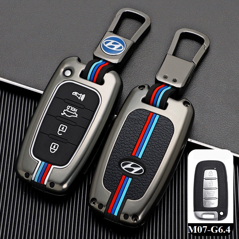 Vỏ ốp khoá xe hơi - Bọc chìa smartkey ô tô Hyundai Sonata, Tucson, Elantra thông minh M07-G6