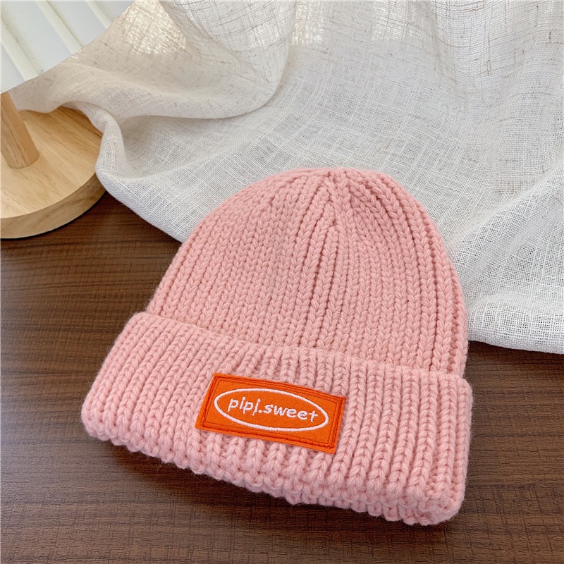 Mũ len mềm mại in chữ thời trang Hàn Quốc dành cho nữ