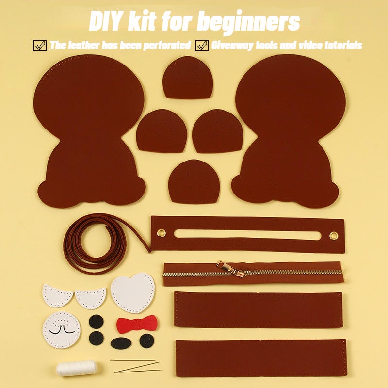 DIY Túi Đeo Chéo Mini Hình Gấu Dễ Thương Làm Thủ Công Thời Trang Cho Bạn Gái
