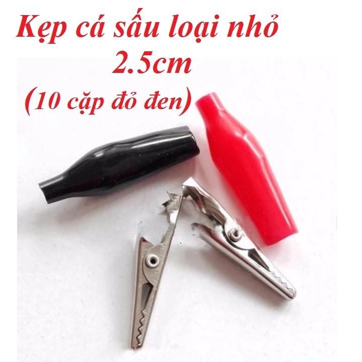 Kẹp cá sấu loại nhỏ 2.5cm - Linh kiện điện tử