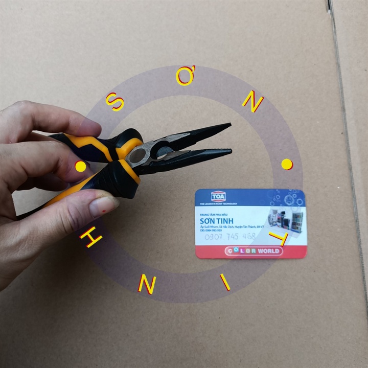 Kìm Răng Mũi Nhọn 6inch 160mm CrV Long Nose Pliers TOLSEN 10021
