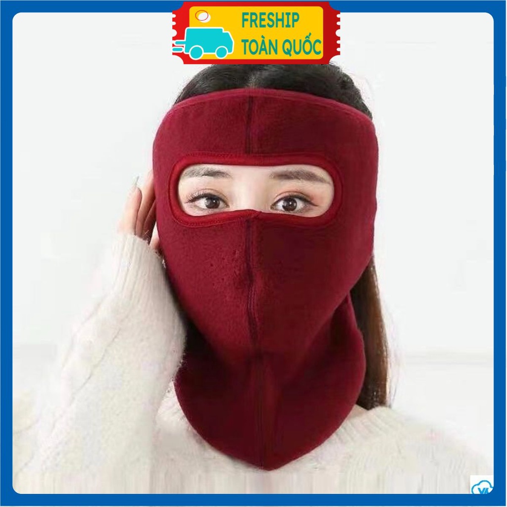 Khẩu trang ninja nỉ chống nắng chống rét che cổ