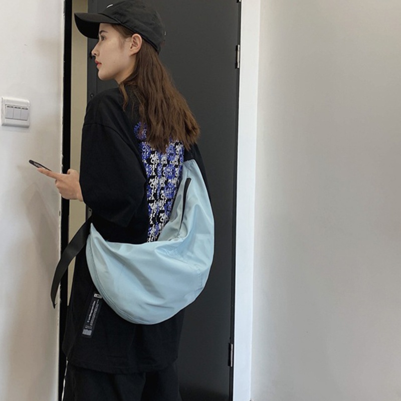 Túi Đeo Chéo Vai Bằng Nylon Chống Nước Hình Bánh Bao Dành Cho Nam Nữ