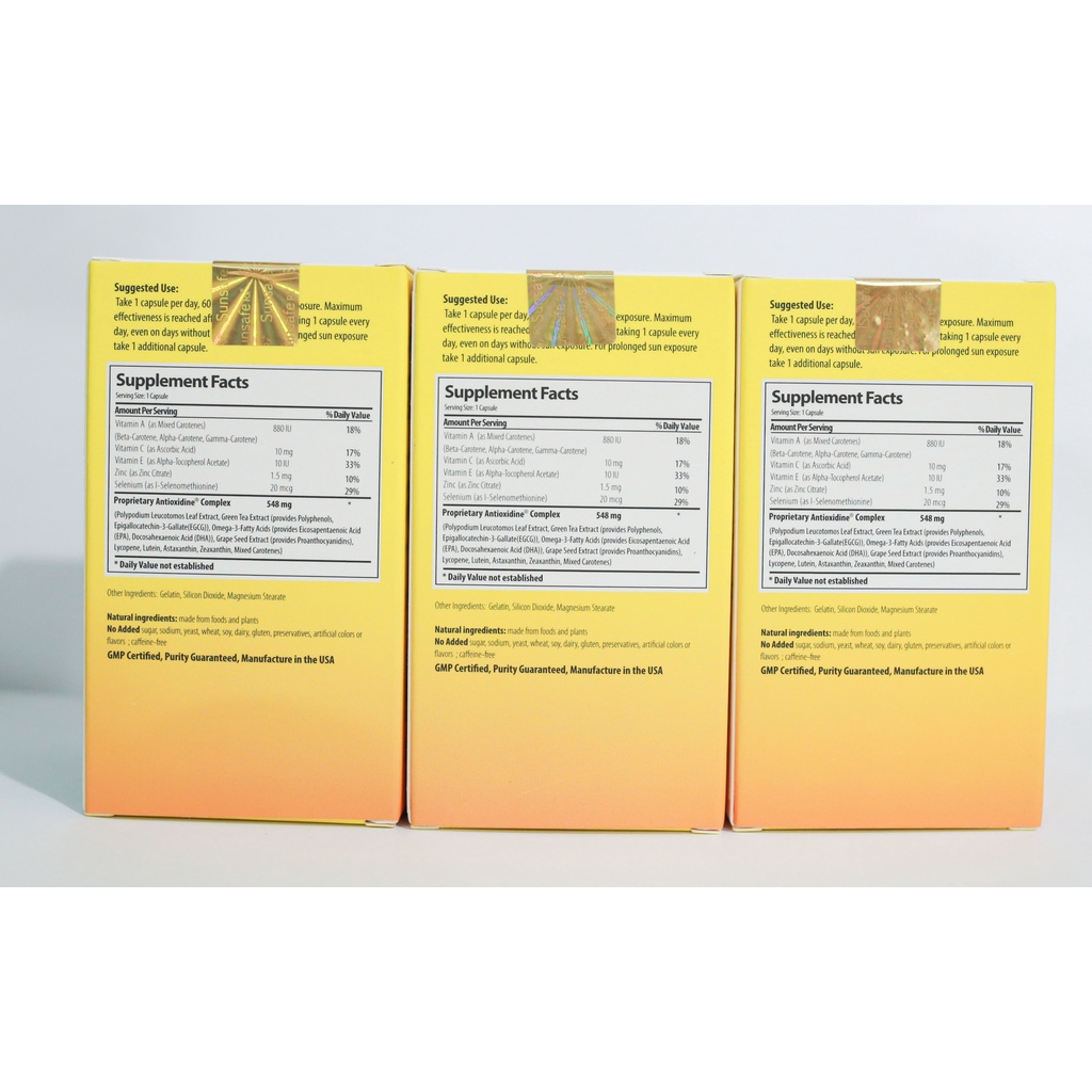 [CHÍNH HÃNG] - 60 Viên - Viên uống chống nắng SUNSAFE RX bảo vệ da chống lão hóa