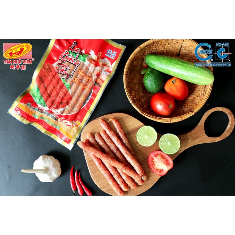 Lạp Xưởng Tôm Tân Huê Viên 500gam loại Hộp