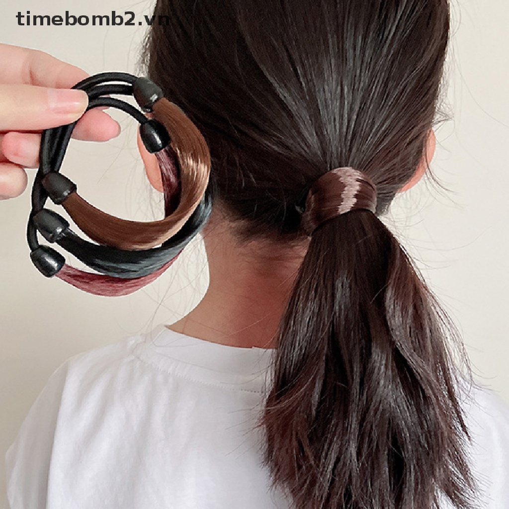 Dây Buộc Tóc Giả Co Giãn Thời Trang Cho Nữ