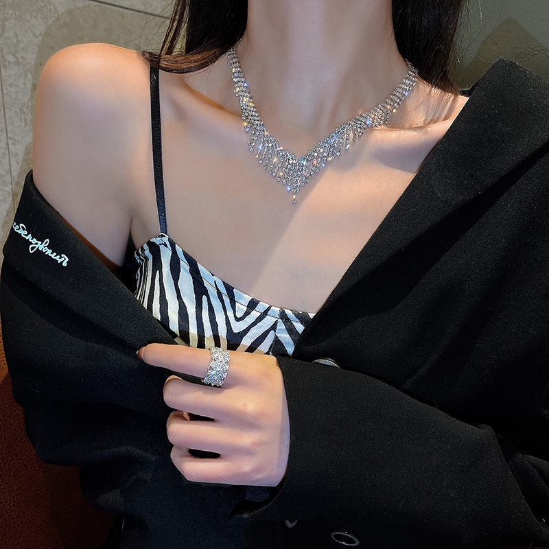 Dây Chuyền Vòng Cổ Đính Đá Siêu Sang Dự Tiệc Mainia Shop