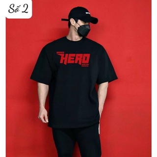 Áo phông rộng gym nam hero - áo có tay hero gym nam cao cấp thun coton