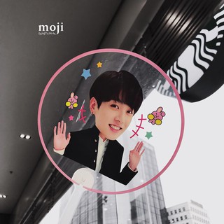 Quạt nhựa cầm tay trong suốt Jungkook BTS