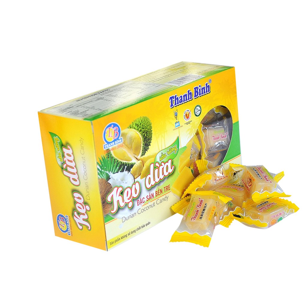 Kẹo dừa VÀ Kẹo chuối tươi Thanh Bình hộp 250g