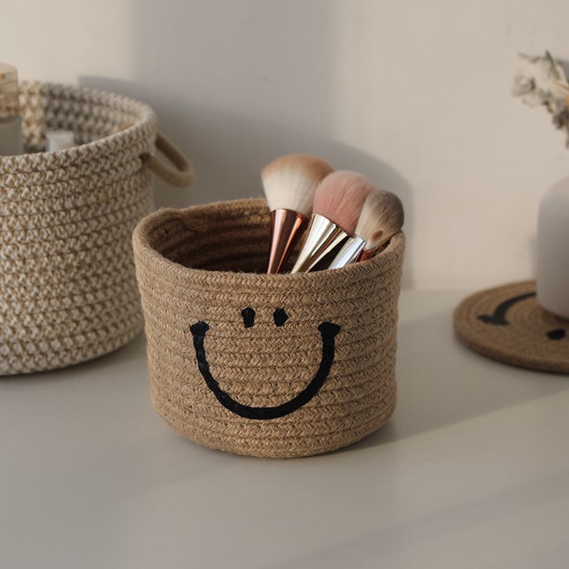 Giỏ Đựng Đồ Bằng Dây Cotton Đan Handmade Dày Dặn Tiện Dụng
