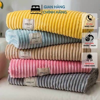Chăn tuyết nhung, kẻ tăm, chăn văn phòng 2mx2m2 hàng cao cấp, nhiều màu siêu mềm mịn