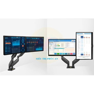 GIÁ ĐỠ 2 MÀN HÌNH MÁY TÍNH NB F160 NHẬP KHẨU 17INCH - 27INCH