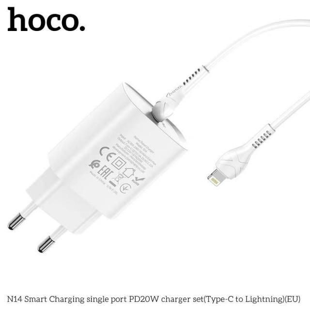 Củ và dây sạc 20W Lightning Hoco N14 dùng cho iphone
