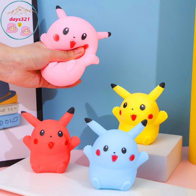 Squishy PIKACHU Mochi  bóp giải trí mềm mịn - giảm stress co dãn đàn hồi 【MOCHI BÓP GIẢM STRESS