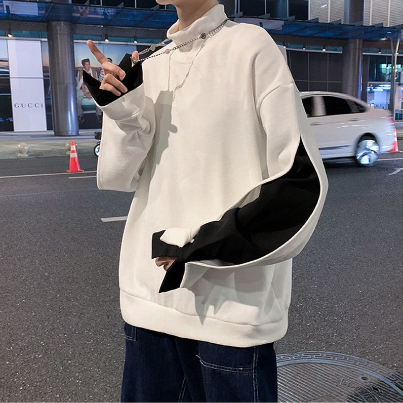 Áo Sweater Cổ Lọ Dáng Rộng Thời Trang Mùa Đông Cho Nam Giới Có Size Lớn