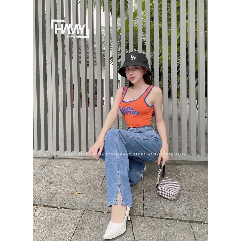 Áo thun hai dây siêu xinh ( hình thật )