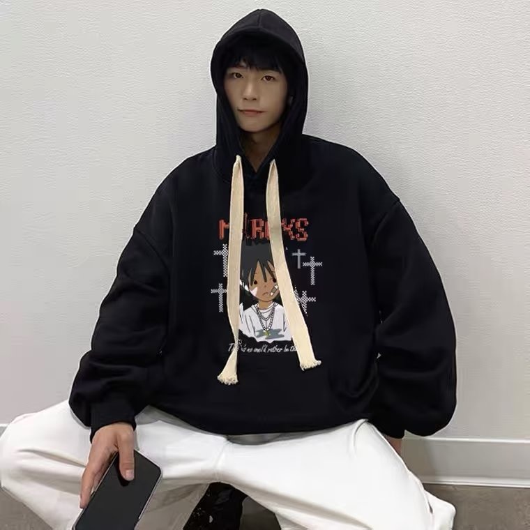 Áo hoodie Dáng Rộng In Họa Tiết Hoạt Hình Phong Cách Nhật Bản Chất Lượng Cao Thời Trang Mùa Đông Cho Nam Và Nữ