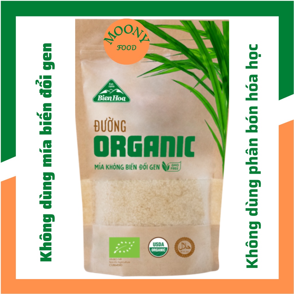 Đường Vàng Mía Hữu Cơ Làm Bánh Cho Bé Biên Hòa Organic Gói 400G