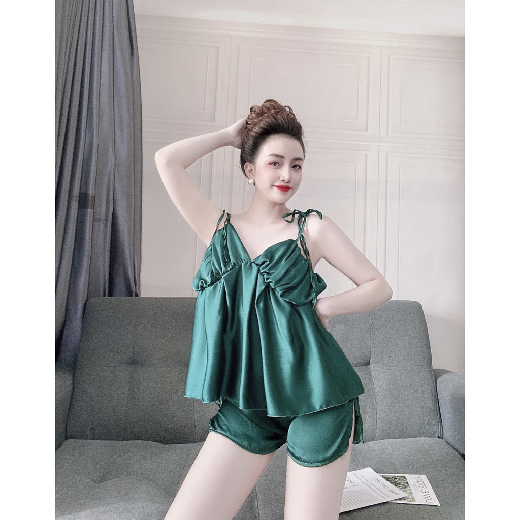 Đồ ngủ nữ sexy satin cao cấp mềm mịn thoáng mát hở lưng quyến rũ gợi cảm AN26 - D'Lavia | BigBuy360 - bigbuy360.vn