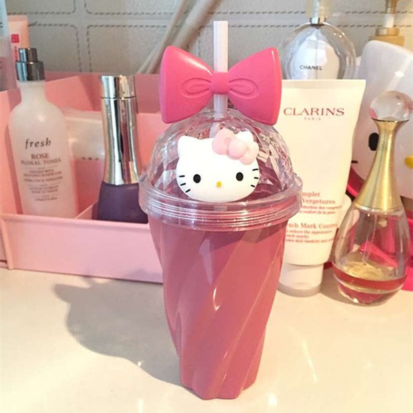 Bình Nước Có Ống Hút Hình Hello Kitty Dễ Thương Sáng Tạo | BigBuy360 - bigbuy360.vn