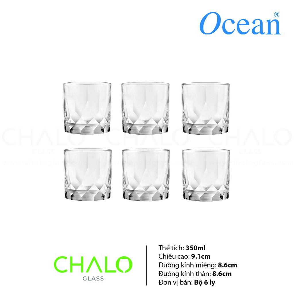 Cốc thủy tinh kim cương Ocean Connexion Double Rock 350ml  - P2807
