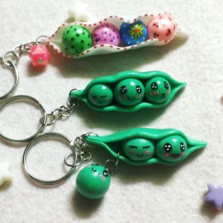 🆙Móc khóa Hạt đậu thần kì handmade