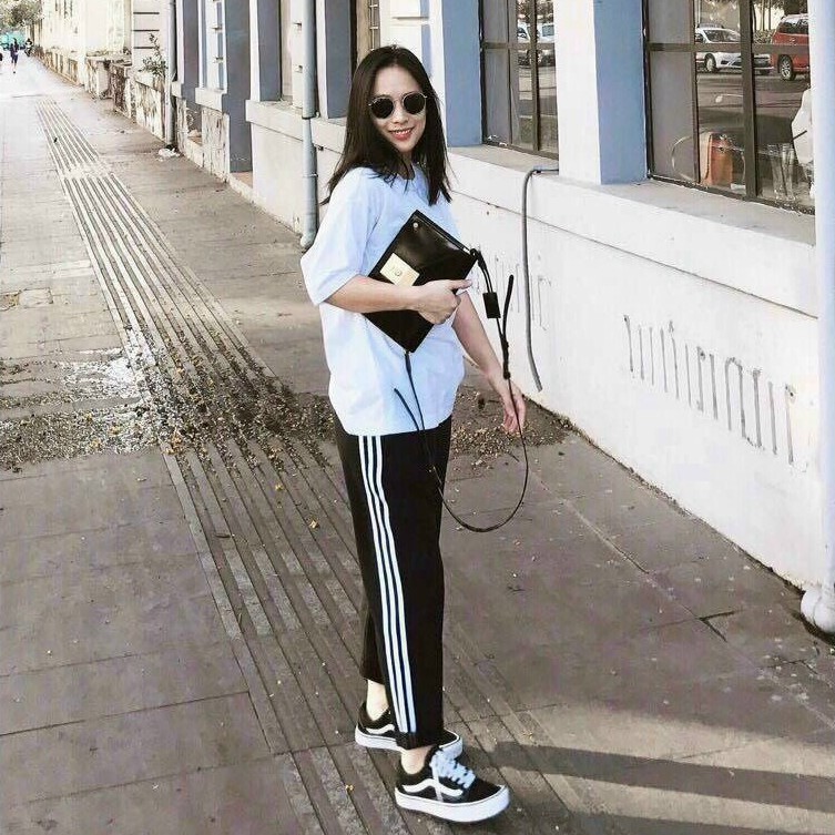Quần thể thao 3 sọc nam nữ unisex ống suông thu đông co dãn chất dầy đủ size S đến XXL Q01