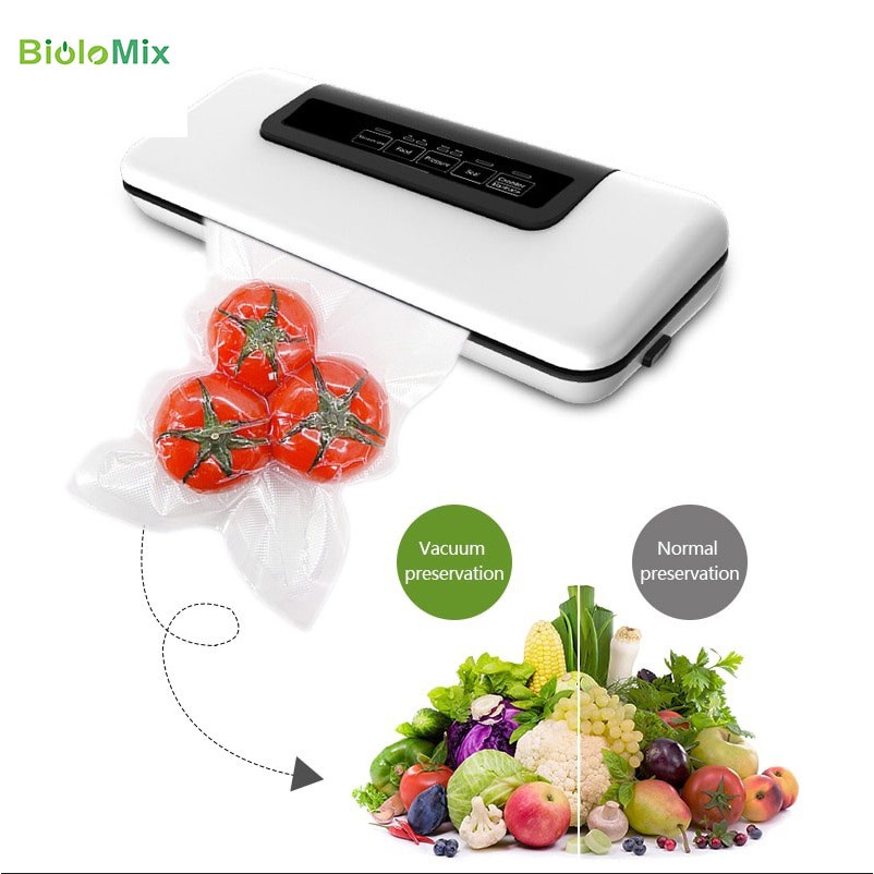 Combo Máy nấu chậm Sous vide BioloMix SV-1900 màu đen và máy hút chân không W300 chuyên dụng