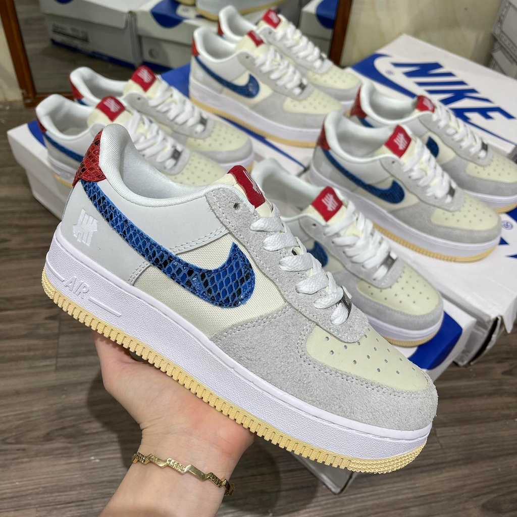 Siêu phẩm giày thể thao tho.storehn AF1 xám vệt xanh vảy rồng af1 xám xanh đỏ   ảnh thật tự chụp nam nữ fullbox