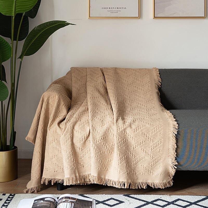 [Mẫu Mới] Khăn Phủ Sofa, Thảm Trang Trí, Chất Liệu Cotton Dệt Cao Cấp