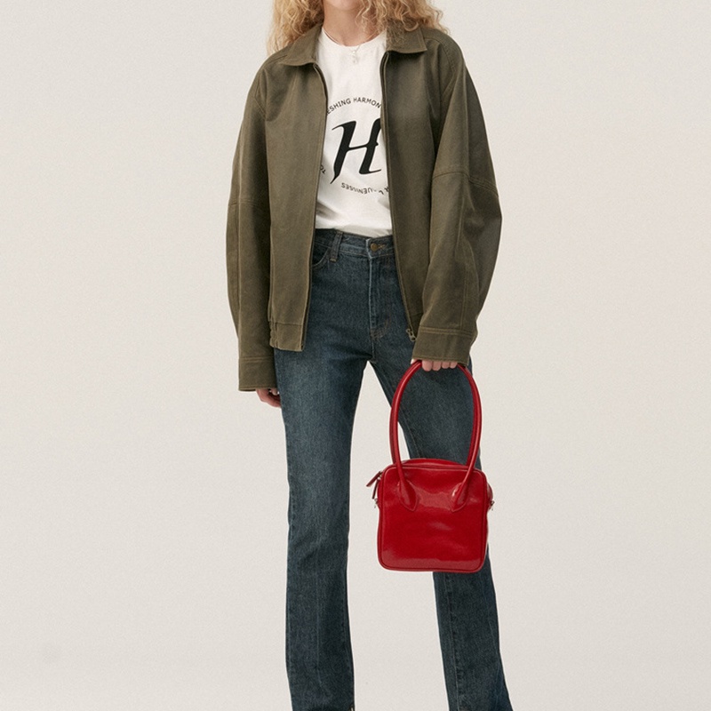 Túi đeo chéo IELGY hình vuông cỡ nhỏ thiết kế đơn giản dễ phối đồ thời trang cho nữ