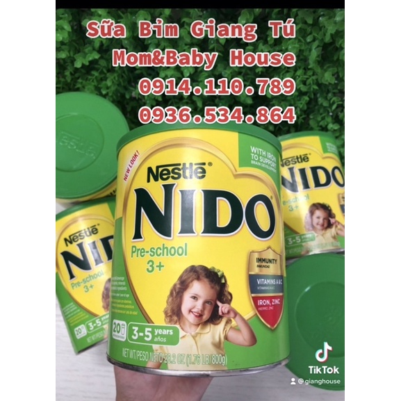 Sữa Nido Mỹ tăng cân, tiêu hoá tốt cho bé 3-5 tuổi (bay Air có sẵn)