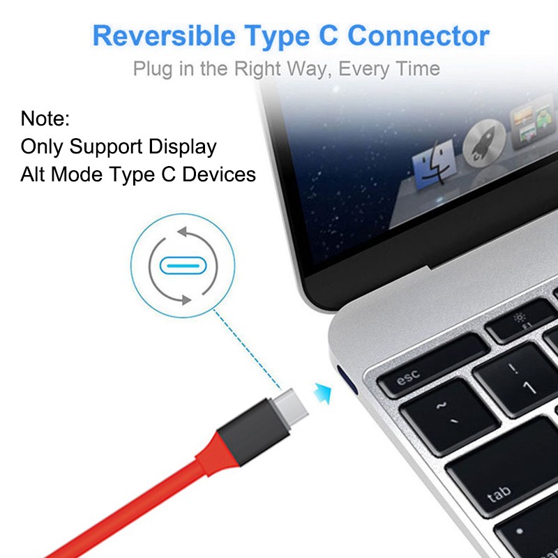 USB 3.1 Type C USB-C to 4K HDMI HDTV Cable For Samsung Galaxy S8 book