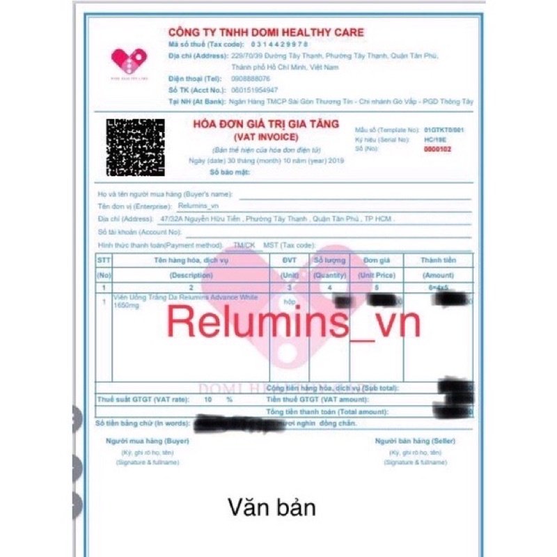 Viên uống trắng da relumin 90  viên 1650mg | Thế Giới Skin Care