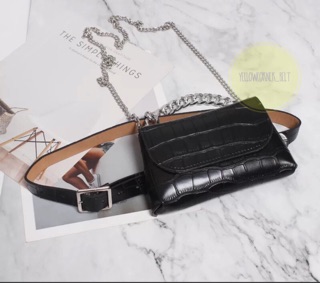 Belt bag ( ẢNH THẬT ) Thắt lưng kèm túi kèm chain