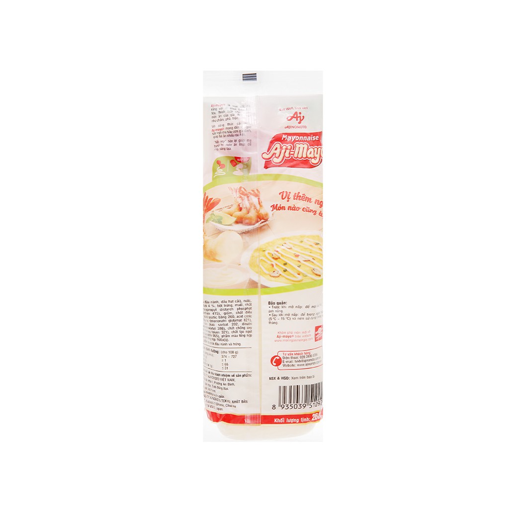 Sốt mayonnaise Aji-mayo Ajinomoto chai 260g