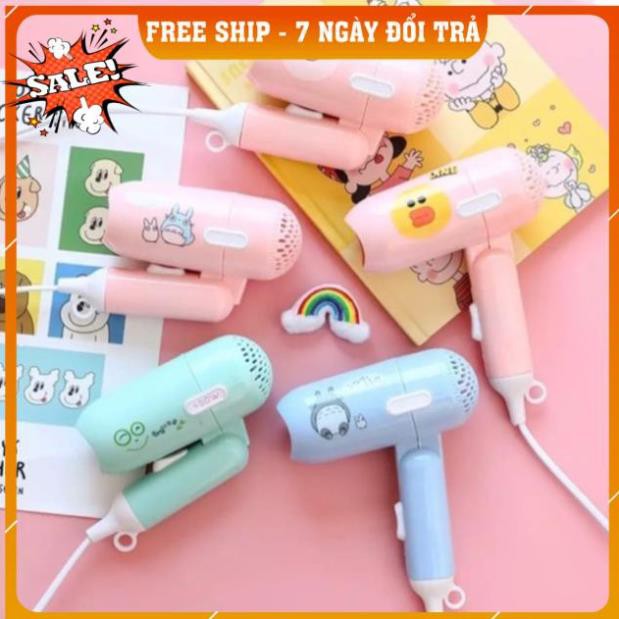 Máy sấy tóc mini 2 chế độ gấp gọn siêu kute