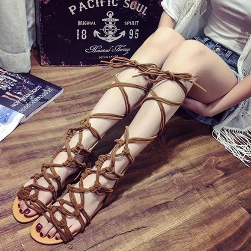 Giày sandal chiến binh thiết kế cột dây thời trang cho nữ