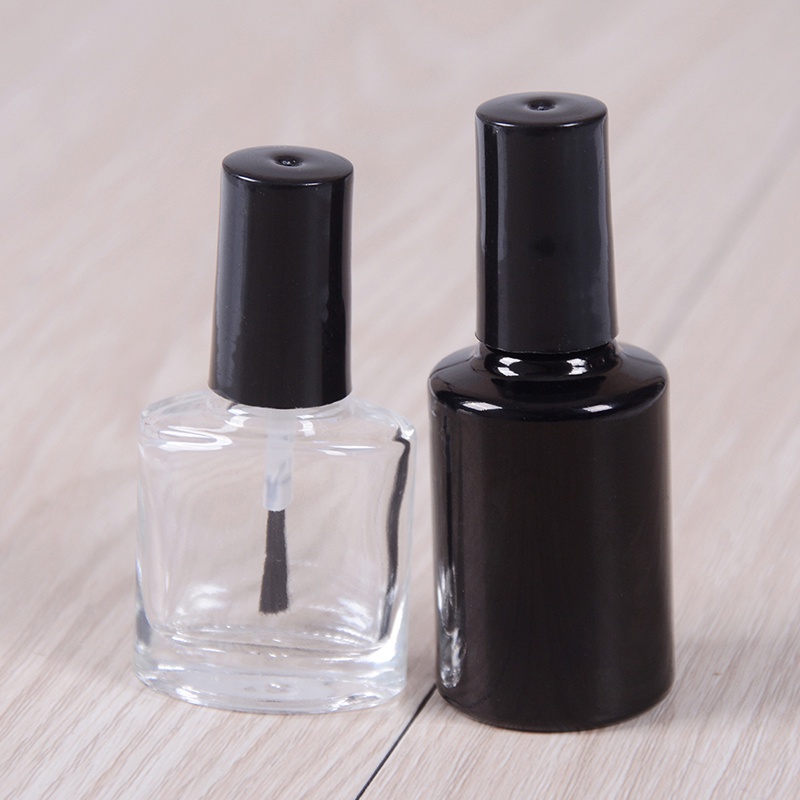 Chai Thủy Tinh Rỗng Trong Suốt Kèm Cọ Vẽ Móng 10 / 15ml