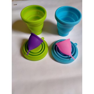 Cốc tiệt trùng silicone dạng gấp nhỏ gọn - phụ kiện cốc nguyệt san
