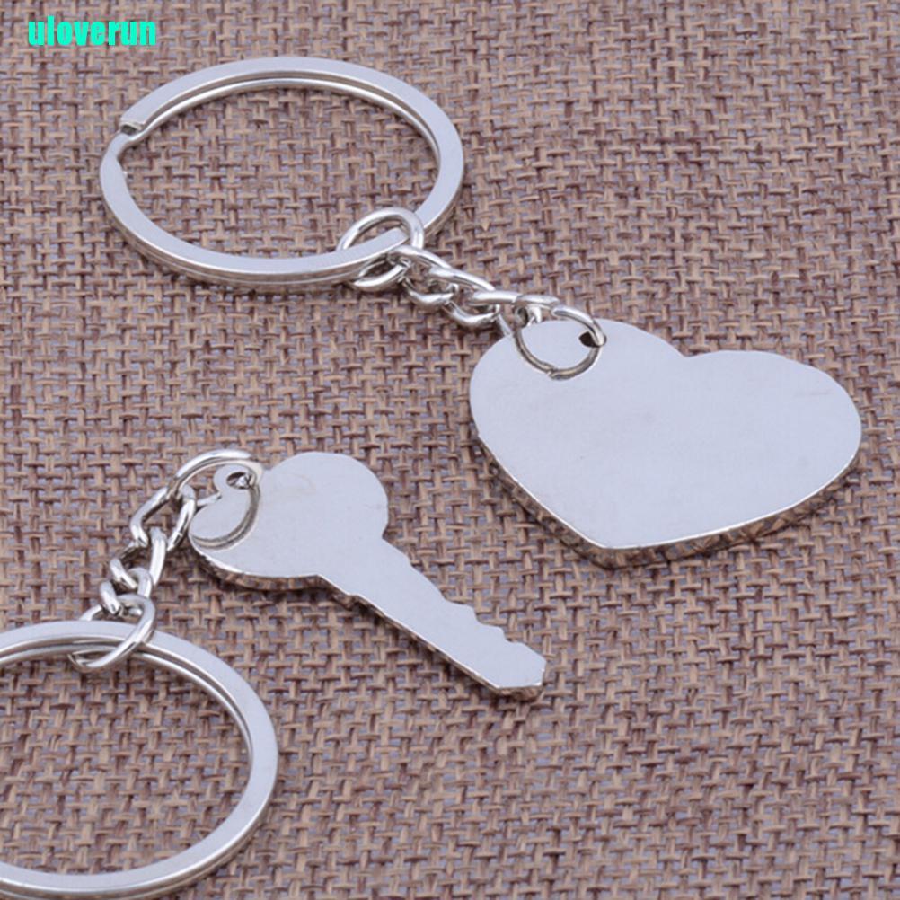 Set 2 Móc Khóa Hình Trái Tim Thời Trang Lãng Mạn