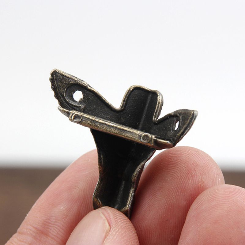 Set 4 phụ kiện bọc góc hộp quà bằng gỗ phong cách cổ điển